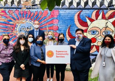 Governor JB Pritzker and DHS Visit Esperanza in Celebration of National DSP Week!