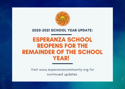Esperanza School Returns to In-Person Learning After One Year of Remote Learning