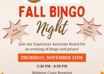 Join Esperanza’s Associate Board for their Fall Bingo Night on Nov 14th