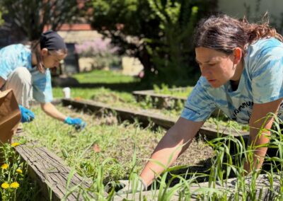 Thank you: Volunteers and Staff Clean up for Founders Day